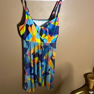 😄Plus Size 2X Bathing Suit With Boy shorts